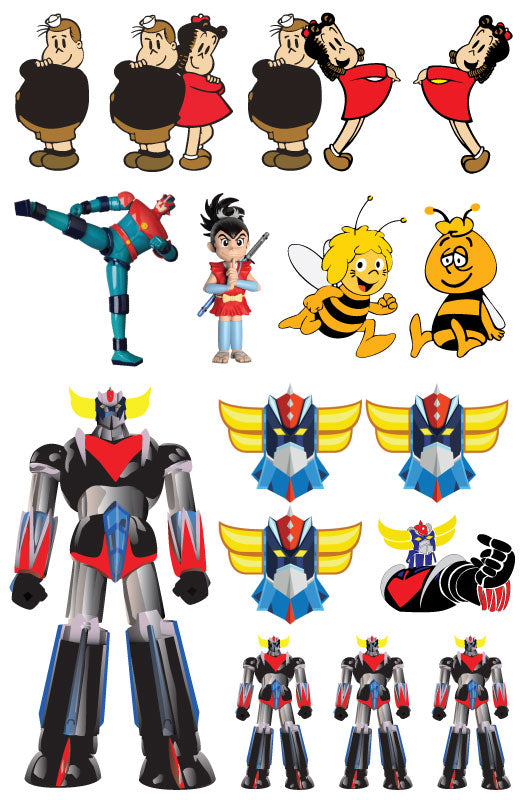 Cartoon Sticker Set - مجموعة ملصقات رسوم متحركة
